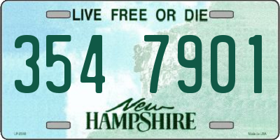 NH license plate 3547901