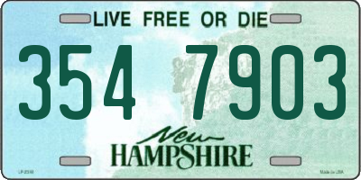 NH license plate 3547903