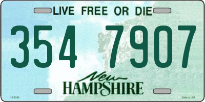 NH license plate 3547907