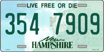 NH license plate 3547909