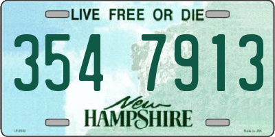 NH license plate 3547913