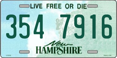 NH license plate 3547916