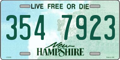 NH license plate 3547923