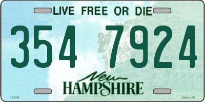 NH license plate 3547924