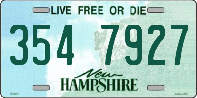 NH license plate 3547927