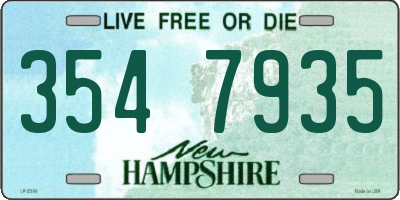 NH license plate 3547935