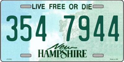 NH license plate 3547944
