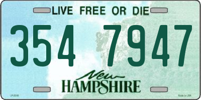 NH license plate 3547947