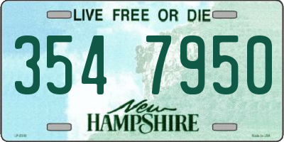 NH license plate 3547950