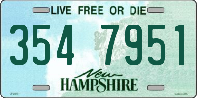 NH license plate 3547951