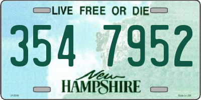 NH license plate 3547952