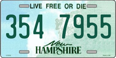 NH license plate 3547955