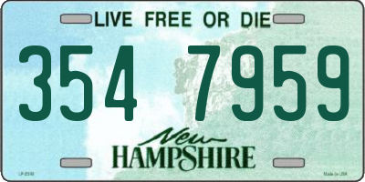 NH license plate 3547959