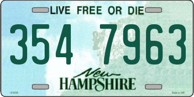 NH license plate 3547963