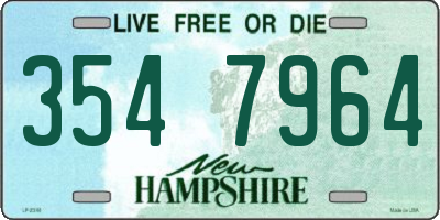 NH license plate 3547964