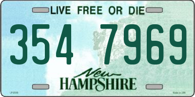 NH license plate 3547969