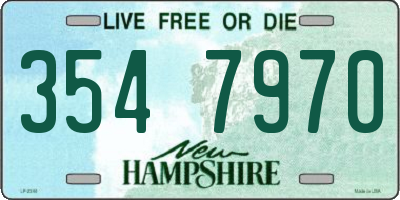 NH license plate 3547970