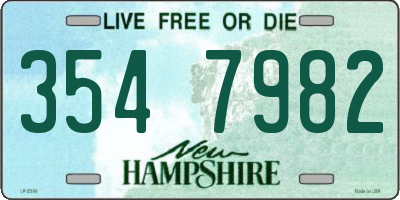 NH license plate 3547982