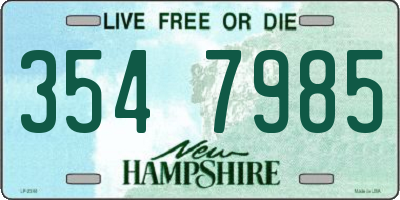 NH license plate 3547985