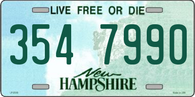 NH license plate 3547990
