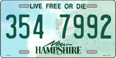 NH license plate 3547992