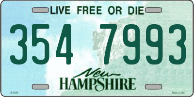 NH license plate 3547993