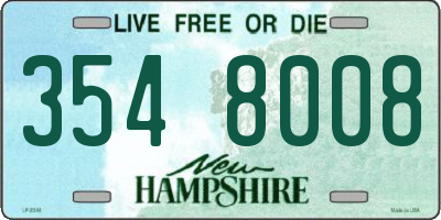 NH license plate 3548008