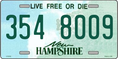 NH license plate 3548009