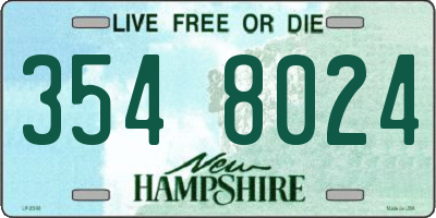 NH license plate 3548024