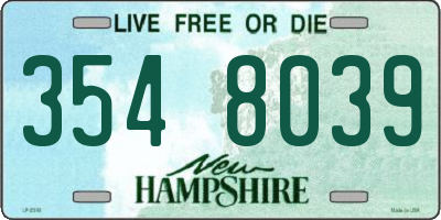 NH license plate 3548039