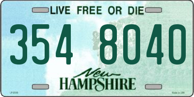 NH license plate 3548040