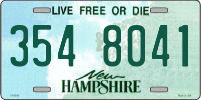NH license plate 3548041