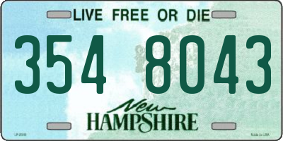 NH license plate 3548043