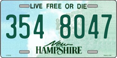 NH license plate 3548047