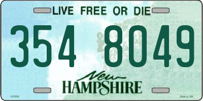 NH license plate 3548049