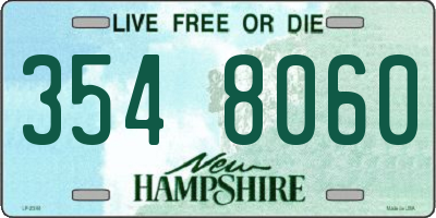 NH license plate 3548060