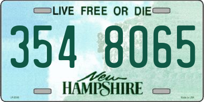 NH license plate 3548065