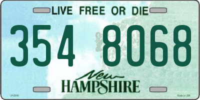 NH license plate 3548068