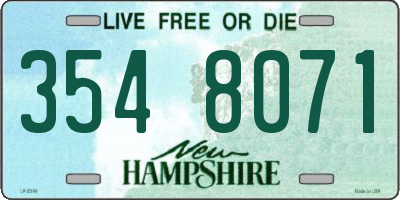 NH license plate 3548071