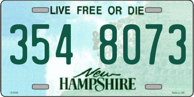 NH license plate 3548073