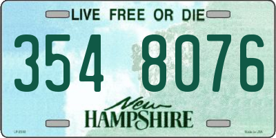 NH license plate 3548076