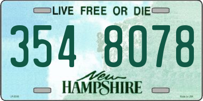 NH license plate 3548078