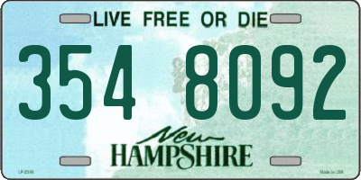 NH license plate 3548092