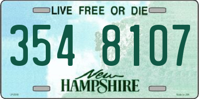 NH license plate 3548107