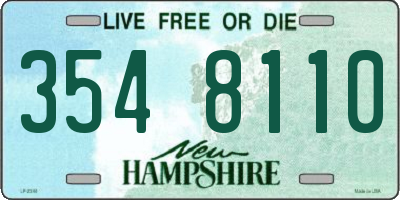 NH license plate 3548110
