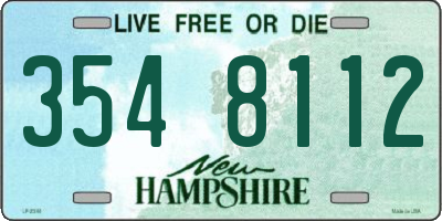 NH license plate 3548112