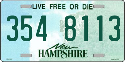 NH license plate 3548113