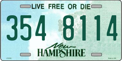 NH license plate 3548114