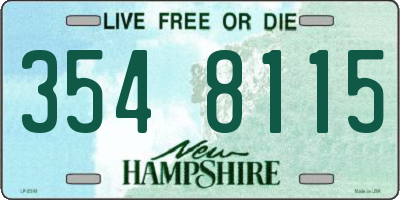 NH license plate 3548115