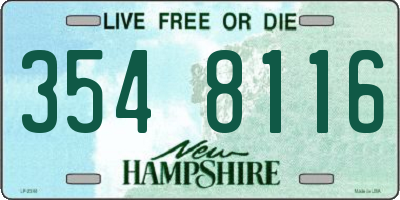 NH license plate 3548116